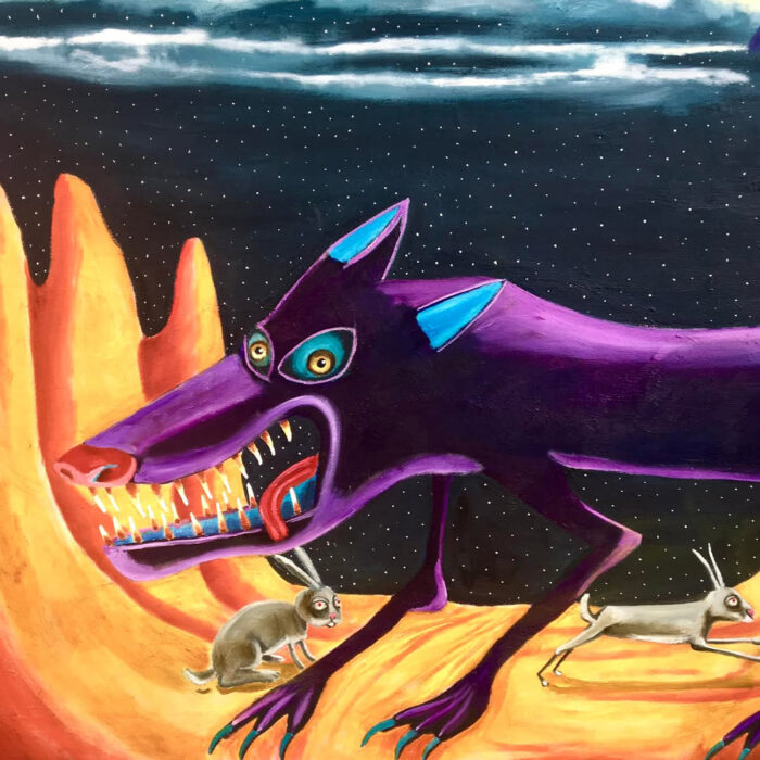 “Coyote pass”, oil on canvas, 51 width x34 Height close