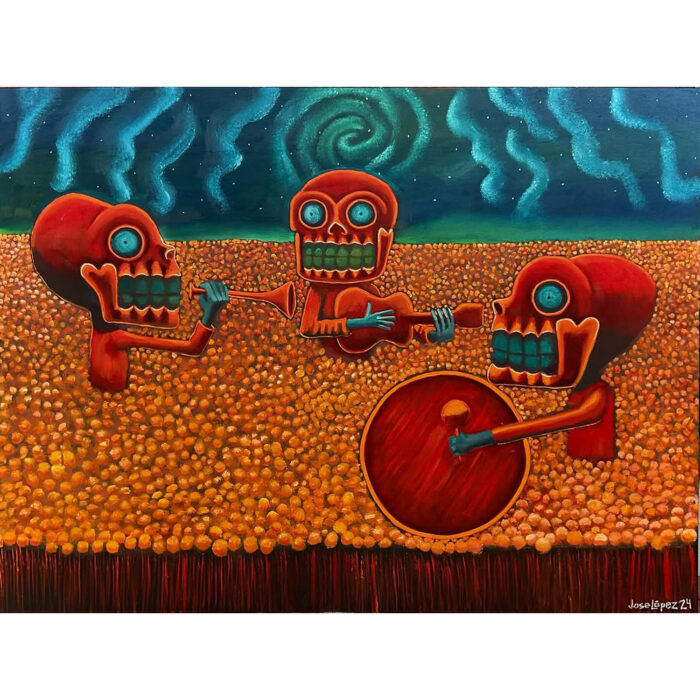 El campo de Cempasuchil - Marigold field .oil on canvas, 30x40, 2024.