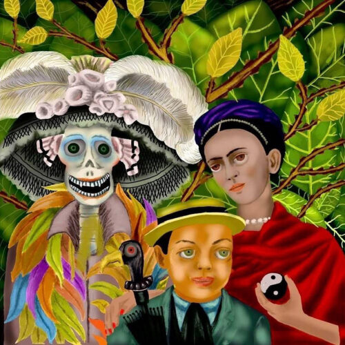Frida, Diego and La Catrina - procreate