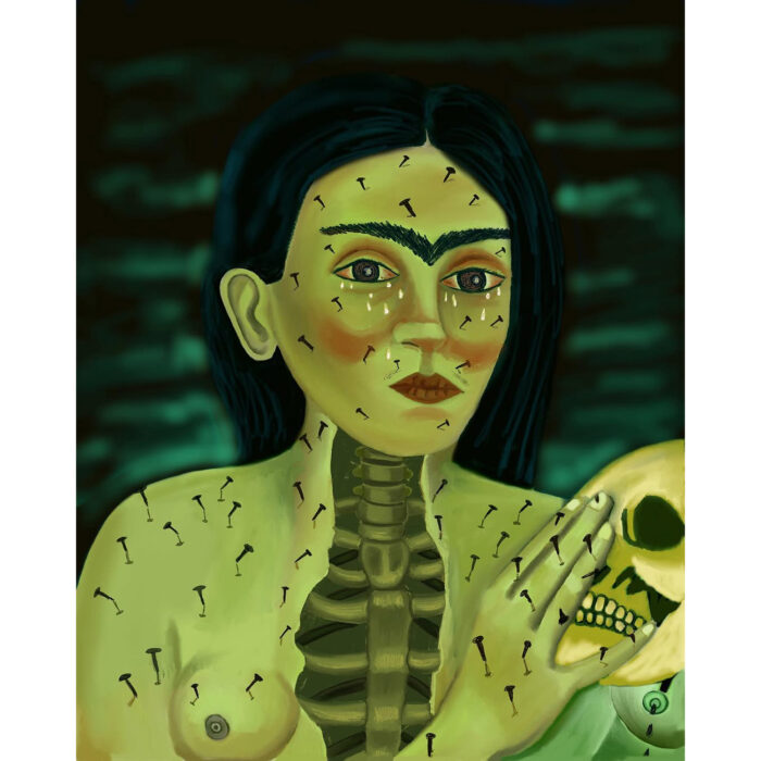 rida Kahlo - The disappearance of pain. procreate digital.