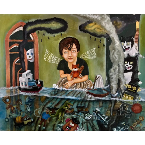 Gabriel This is a small painting I made for my son. It is how I feel about his Autism.