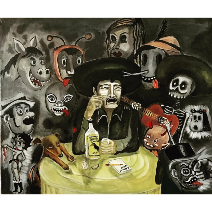 Tequila friends, oil on canvas, 20x24