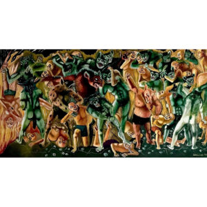 The King of the Rats wants more. Oil on canvas.