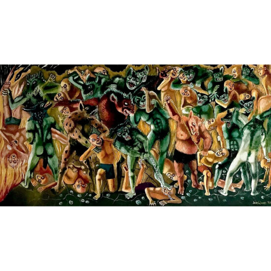 The King of the Rats wants more. Oil on canvas.