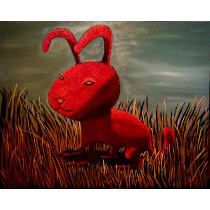 The Red Rabbit. Oil on canvas, 24x30