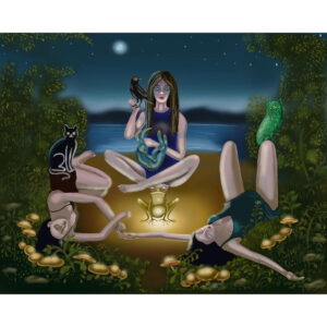 The golden frog and the witches.