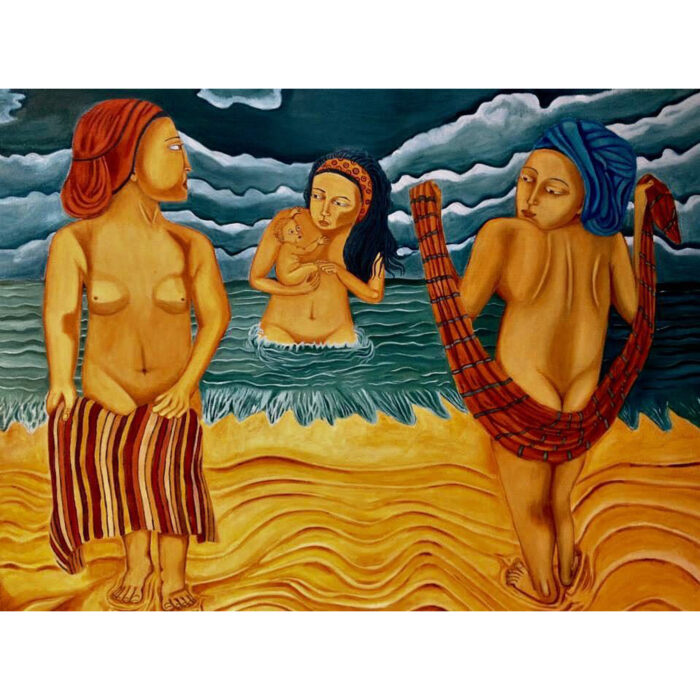 beach scene - 2009, Untitled, oil on canvas, 36x48
