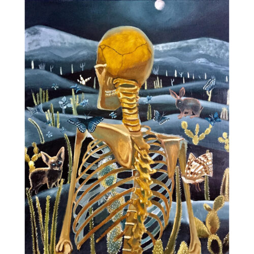 skeleton -Untitled, oil on canvas, 18x24