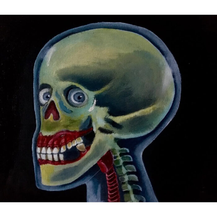 skull - Oil on board, 8x10