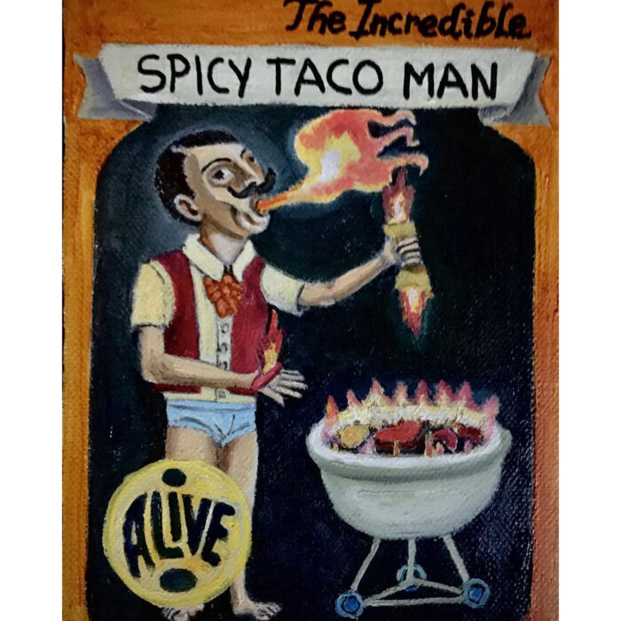 spicy taco man - Oil on canvas, 2016